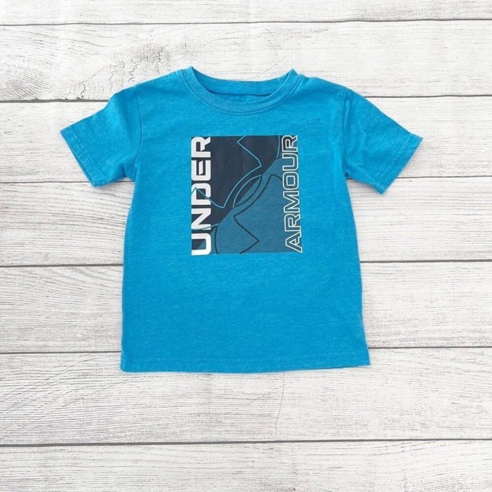 Under Armour Graphic T-Shirt Boys Short Sleeve Logo Tee Athletic Activewear 4